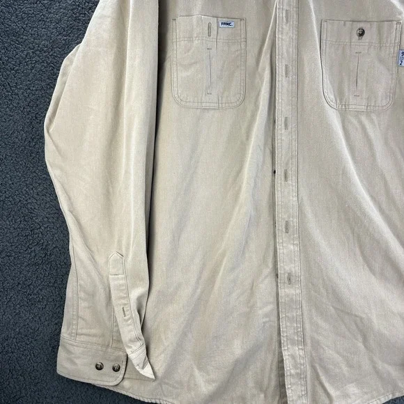 Tyndale Flame Resistant Work Jacket Shirt Size 3XL 9 CAL 2 CAT Khaki Tan Pocket - Picture 2 of 13